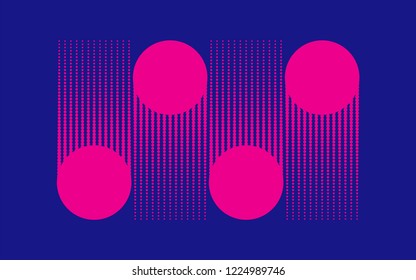 Pink dots halftone background vector