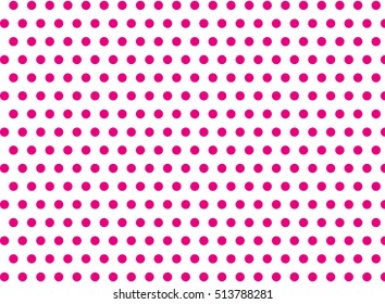 Pink dots on a white background abstract pattern Pop art style Dots background Symmetrical dots background