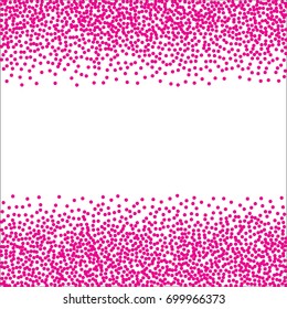 Pink dots on white background. Abstract Radial Gradient, Circle halftone Dots, Pink Dotwork Engraving Pattern, Fine Radial Gradient For Your Design. Vector Illustration.