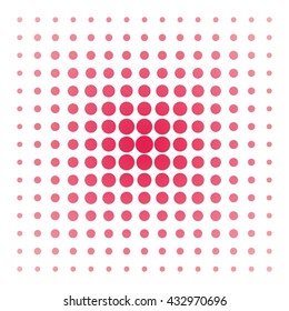 Pink dots on white vector background