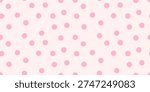 Pink dots seamless pattern. Simple cute classical pale dotted background. Vector illustration