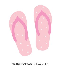 Pink Dotted Flip Flop Pair Icon