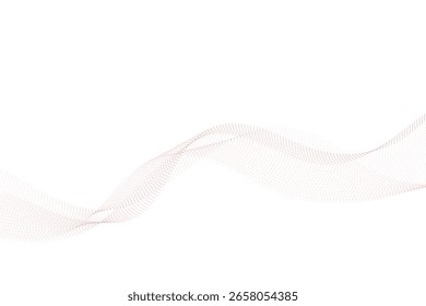 pink dotted wave on white background