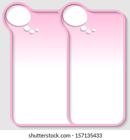 pink double text box with speech bubble