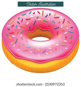 rosquilla rosada Vector alimento