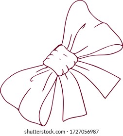 pink dow color and line, vector doodles