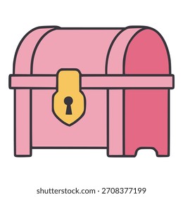 Diseño de Plantilla de Ilustración vectorial de color plano de pecho de dower rosa