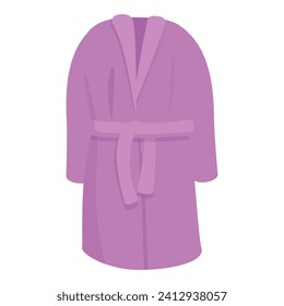 Pink dressing gown icon cartoon vector. Shower bathrobe. Lounge morning