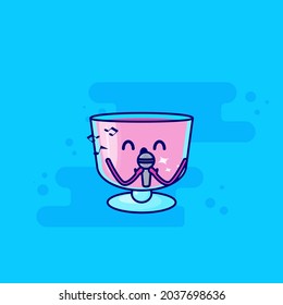 pink drink cartoon character singing