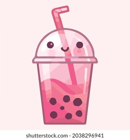 pink drink gradient vector art