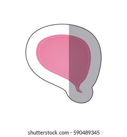 pink drop chat bubble icon, vector illustraction design