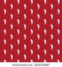 Pink Droplet Seamless Pattern on Deep Red