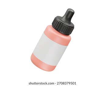  Pink Dropper Flasche für Kosmetik Symbol 3D Rendering Illustration 