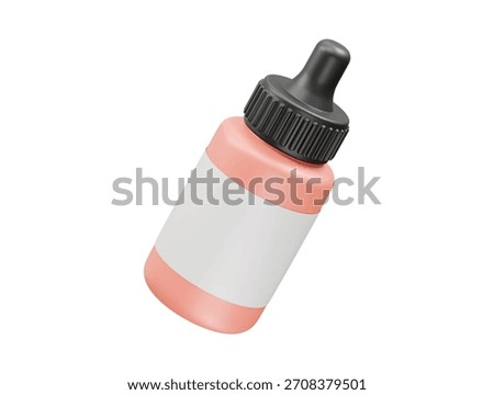  Pink Dropper Bottle for Cosmetics  icon 3d render illustration 