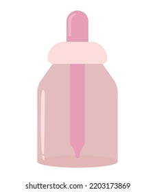 pink dropper design over white