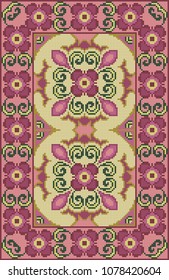 pink east rug in pixel style