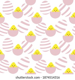 Pink Easter Egg Seamless Pattern for computer graphics, fashion textiles, etc.