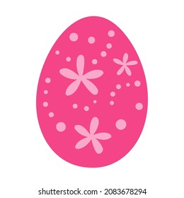Pink Easter Egg wtth ornament vector illustration