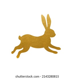 Pink Easter Rabbit - Glitter Easter Bunny - Vector illustration