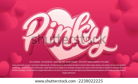 Pink editable text effect use for logo and business brand