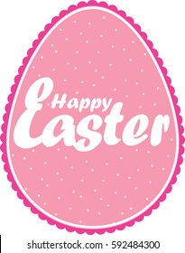 Pink egg. Easter vector illustration