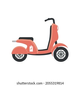 Pink Electric Motorcycle Icon Style