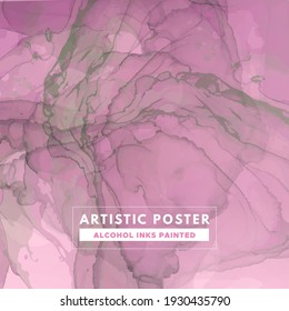 Pink Elegant Background. Liquid Marble Paper. Abstract Modern Stain. Ink Design. Chic Elegant Background. Watercolor Trendy Pattern. Art Card. Pastel Banner. Rose Elegant Background.