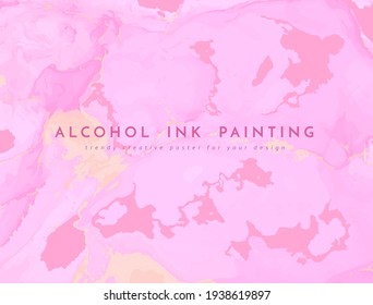 Pink Elegant Background. Liquid Marble Water. Abstract Pastel Card. Art Invitation. Rose Elegant Background. Watercolor Grunge Template. Fluid Paint. Vector Print. Chic Elegant Background.