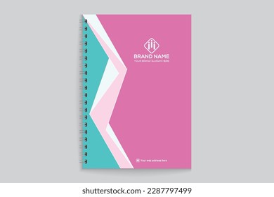 pink elegant corporate notebook cover design