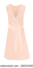 Pink elegant evening dress, vector