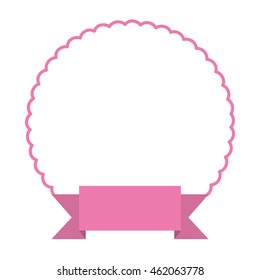 pink elegant frame icon graphic isolated vector