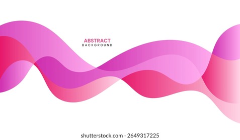 Pink elegant wave business banner background