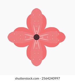 a pink elemen flower design art vector