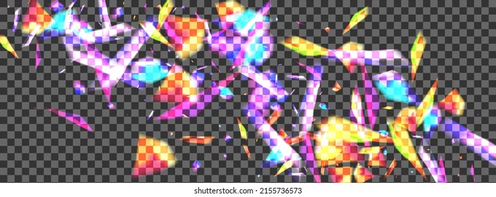 Pink Element Background Transparent Vector. Confetti Xmas Card. Shine Fall Design. Glow Year. Spot Vibrant Illustration.