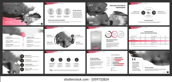 Pink elements for infographics on a white background. Presentation templates. Use in presentation, flyer and leaflet, corporate report, marketing, advertising, annual report, banner.