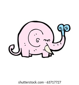 caricatura de elefantes rosas