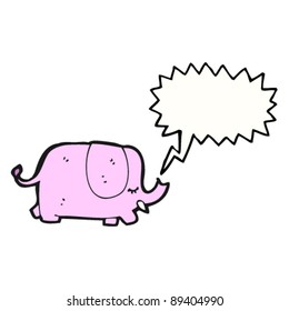 pink elephant trumpeting cartoon