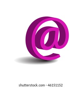 pink e-mail sign