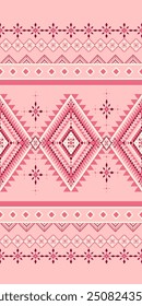 Pink embroidery Floral Sweet Nature Geometric Vector illustration for print striped, ornament floral, pattern, design for wrapping, silk, scarf, background, textile, carpet, rug, texture, hand-draw