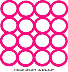 Pink empty circle vector illustration