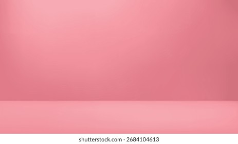 Pink empty studio background with soft light. Template with copy space for product display
