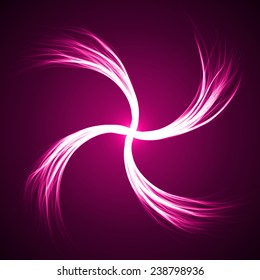 pink energy beam abstract. (central source. long,simple lines version.)