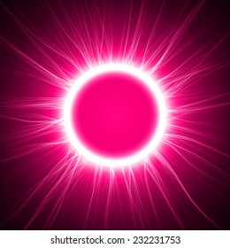 pink energy ring abstract.conceptual vector design with free area in center for any object.