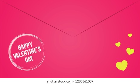 A pink envelope for Valentine’s Day
