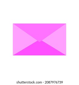 Rosa Umschlagsymbol. Briefzeichen. Briefpost. Kommunikationshintergrund. Vektorgrafik. Stockbild. 