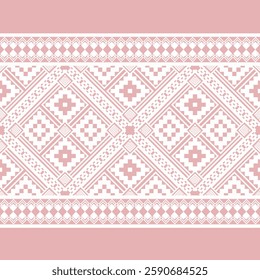 Pink Ethnic, oSeamless pattern, Tribe, Motifs, Fabric weaves, Bandana print silk, Sarong, Pattern design for  Decoration, Textile, Wrap, Decorative 