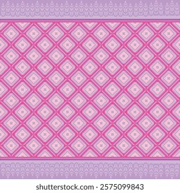 Pink ethnic pattern for seamless pattern and background.
