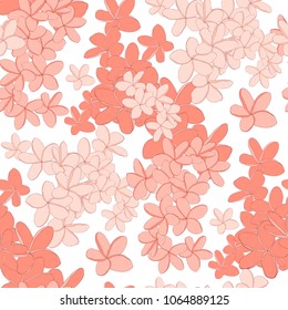 Pink Exotic Small Scale Flower Seamless Vector Flower