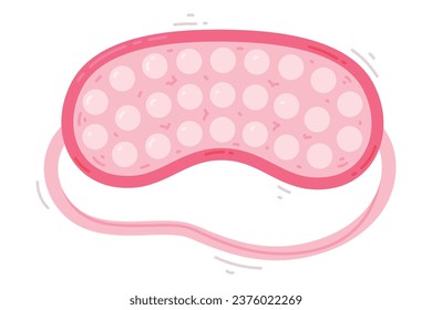 Pink Eye Mask for Sleeping as Cloth Cover to Block out Light Vector Illustration