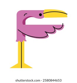 Pink F Animal Alphabet Word